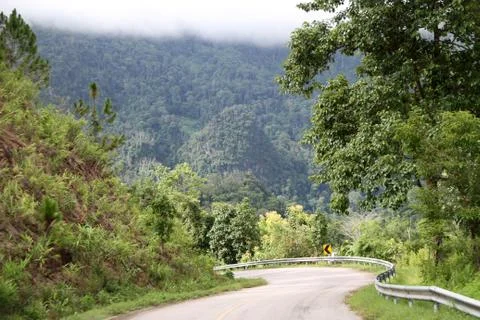 Curve on the road Stock Photos