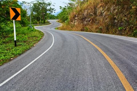 Curve road Stock Photos