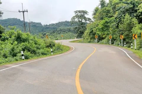 Curve road Stock Photos