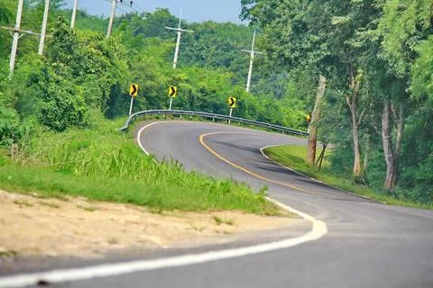 Curve road Stock Photos