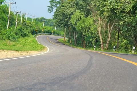 Curve road Stock Photos