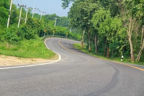 Curve road Stock Photos