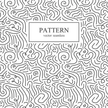 Curve seamless pattern. Illustrazione stock