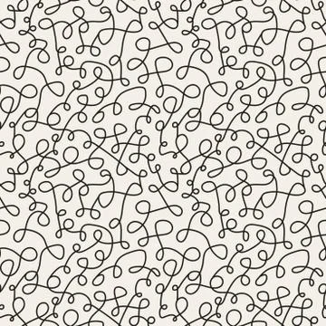 Curve seamless pattern in memphis style. Illustrazione stock