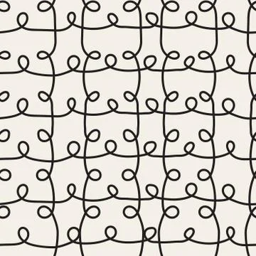 Curve seamless pattern. Simple repeatable background. 스톡 일러스트