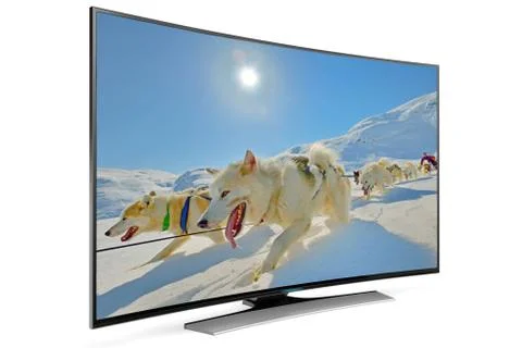 Curve smart tv Stock Illustration