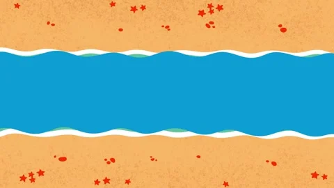 Curve waves flowing abstract motion background, tranquil beach scene Video stock 296335310