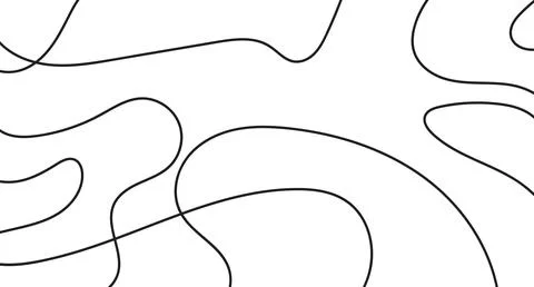 Curve waves pattern. Thin line wavy abstract background. Line art striped g.. Stockillustratie