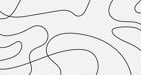 Curve waves pattern. Thin line wavy abstract background. Line art striped g.. Stock Illustration