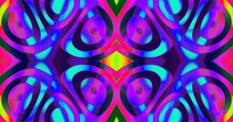 Curve Waves Symmetric Pattern Background Trippy Psychedelic Fantasy Illustrazione stock