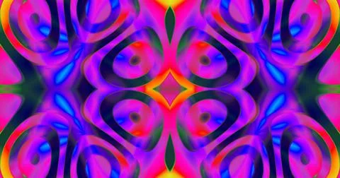Curve Waves Symmetric Pattern Background Trippy Psychedelic Fantasy イラスト素材