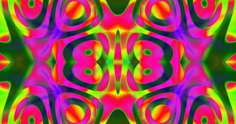 Curve Waves Symmetric Pattern Background Trippy Psychedelic Fantasy Stock Illustration