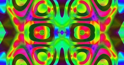 Curve Waves Symmetric Pattern Background Trippy Psychedelic Fantasy Illustrazione stock