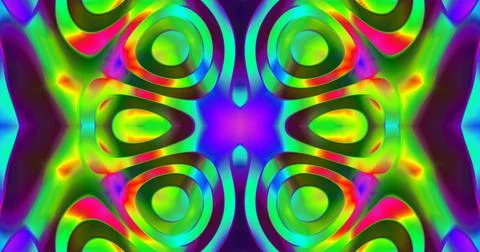 Curve Waves Symmetric Pattern Background Trippy Psychedelic Fantasy Stock Illustration
