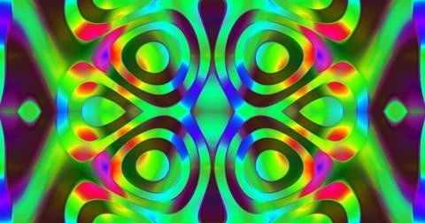 Curve Waves Symmetric Pattern Background Trippy Psychedelic Fantasy Illustrazione stock