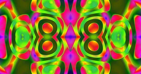 Curve Waves Symmetric Pattern Background Trippy Psychedelic Fantasy Stock Illustration