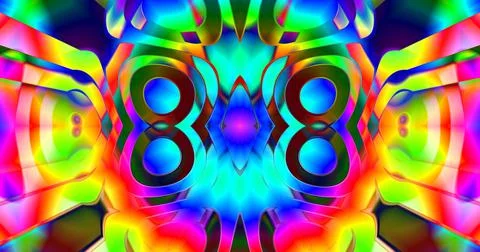 Curve Waves Symmetric Pattern Background Trippy Psychedelic Fantasy 스톡 일러스트