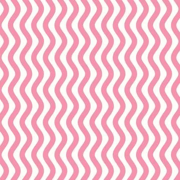 Curve Wavy Striped Lines Pattern Pink White Color Background 스톡 일러스트
