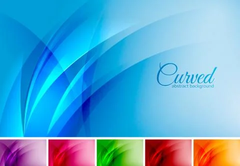 Curved abstract background Stock Illustration