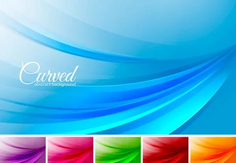 Curved abstract background Stock Illustration
