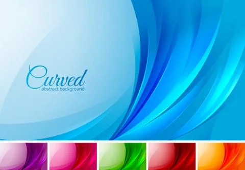 Curved abstract background Stock Illustration