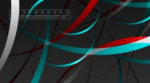 Curved abstract design with the background concept of a dark circle pattern.  스톡 일러스트