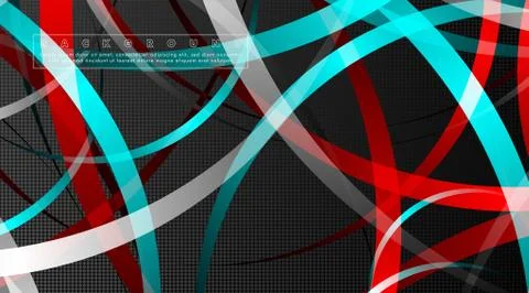 Curved abstract design with the background concept of a dark circle pattern.  Stockillustratie