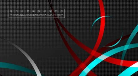 Curved abstract design with the background concept of a dark circle pattern.  Illustrazione stock