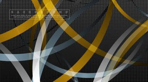 Curved abstract design with the background concept of a dark circle pattern.  Stock Illustration