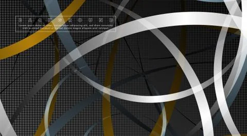 Curved abstract design with the background concept of a dark circle pattern.  イラスト素材