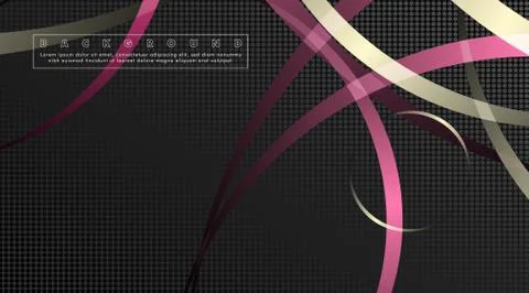 Curved abstract design with the background concept of a dark circle pattern.  Stock Illustration