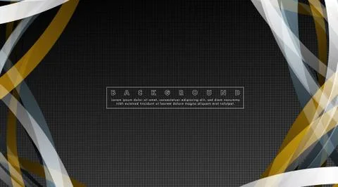 Curved abstract design with the background concept of a dark circle pattern.  Stock Illustration