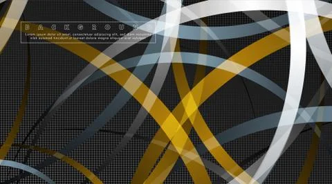 Curved abstract design with the background concept of a dark circle pattern.  Stock Illustration