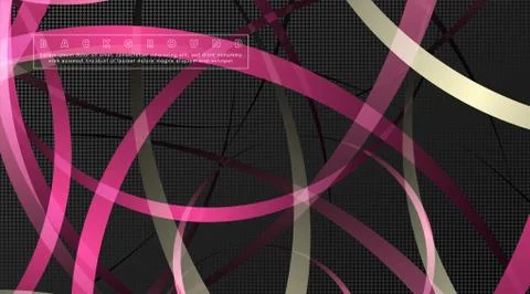 Curved abstract design with the background concept of a dark circle pattern.  Illustrazione stock