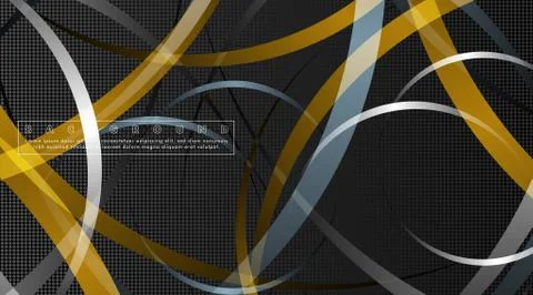 Curved abstract design with the background concept of a dark circle pattern.  Illustrazione stock