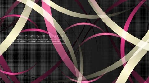 Curved abstract design with the background concept of a dark circle pattern.  Stock Illustration