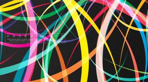 Curved abstract design with the background concept of a dark circle pattern.  스톡 일러스트