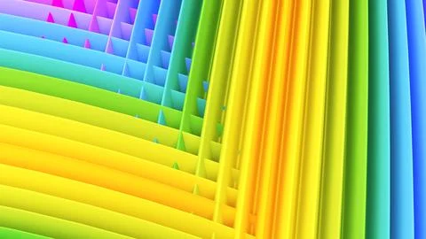 Curved abstract gradient wave pattern background, curved wave flow, 3D rend.. イラスト素材