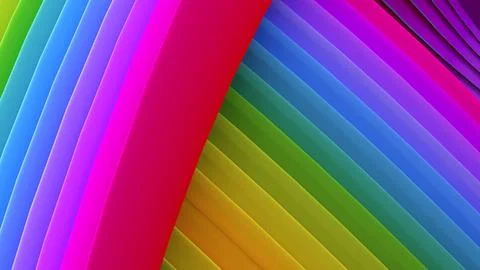 Curved abstract gradient wave pattern background, curved wave flow, 3D rend.. Stock Illustration