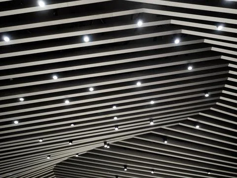 Curved abstract shapes and spotlights Stock Photos