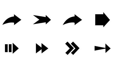 Curved And Double Fast Forward Chevron Vectors 스톡 일러스트