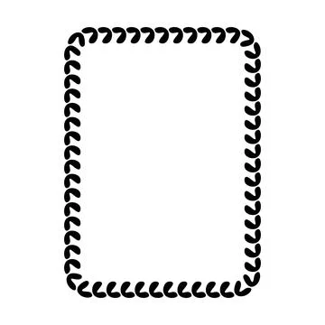 Curved Arrow Dense Rounded Square Border Frame Vector Stock Illustration