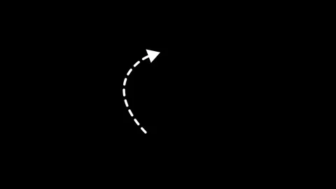 Curved arrow motion path video animation Stock Footage 330455905