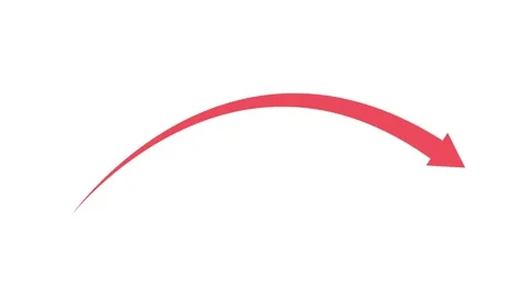 Curved arrow pointing right simple direction symbol for navigation movement.. Stock Footage 337871146