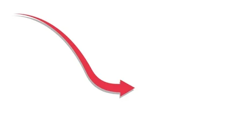 Curved arrow simple minimal graphic pointing right isolated symbol for dire.. Vídeos de archivo 337879121