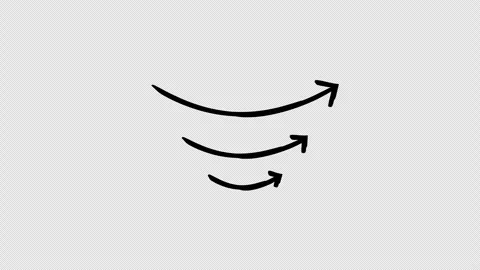 Curved up arrows hand-drawn sketch animation Stock Footage 329609259