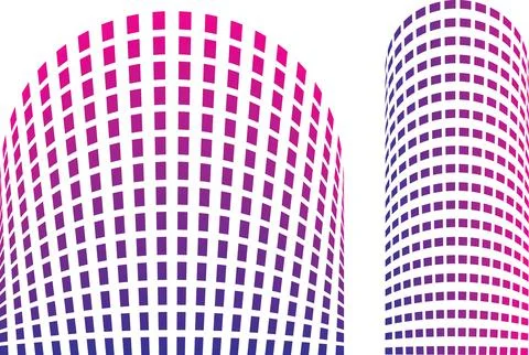 Curved audio equalizer vector graphic with colorful gradient bars, abstract.. 스톡 일러스트