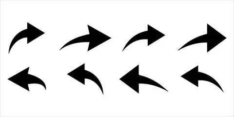 Curved Back Share Arrows Stock Illustration