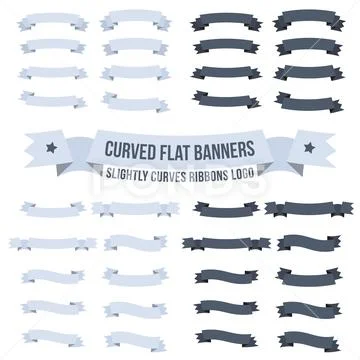 Curved banners Stock Illustration