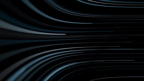 Curved blue gradient blurred lines loop motion Stock Footage 340590496